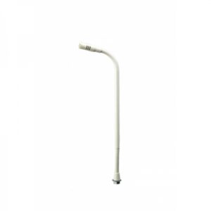400mm Semi-Rigid Gooseneck Microphone, Open Ended (M10 Stud), White