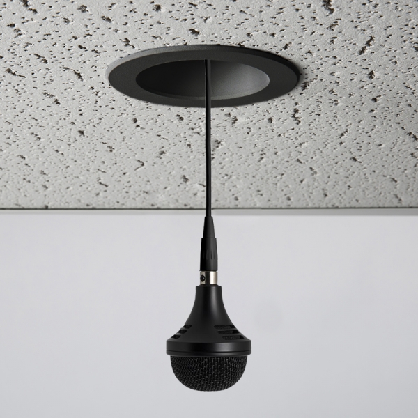 Tri-element Ceiling Microphone Array - Black