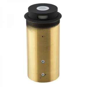Retractable Thru Desk Dual Element Cardioid Microphone with programmable RGB LED Touch Switch. Black