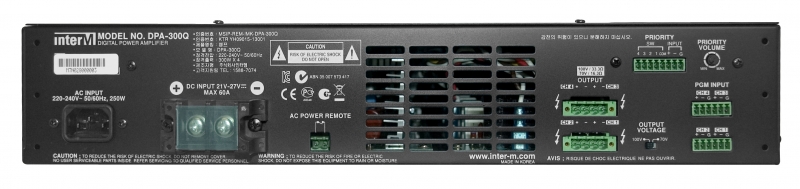 4x 300W 100V Power Amplifier 2U