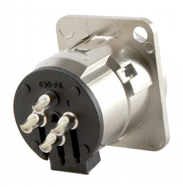 3 POLE MALE PANEL XLR WITH SOLDER CUPS