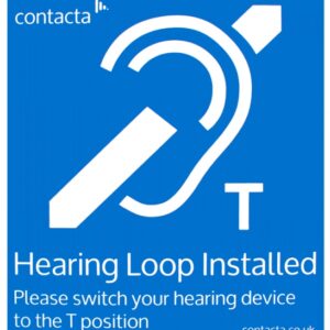 Fixed Hearing Loop Installed Adhesive Sign