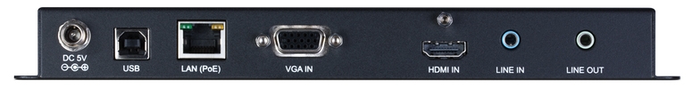 HDMI or VGA over IP Transmitter with USB support (4K, HDCP2.2, PoE)
