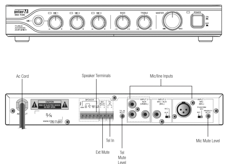 100W Compact Mixer Amplifer