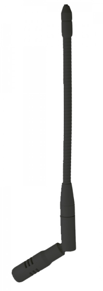 Suspended Semi Rigid Cardioid Microphone, Black