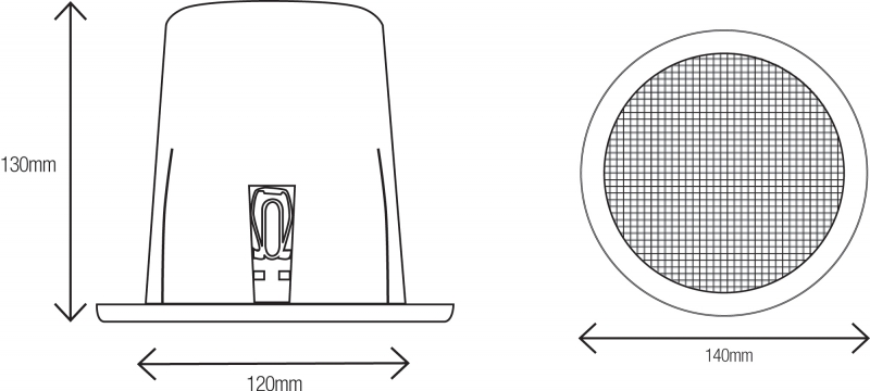 6W 100V IP65 RECESSED CEILING SPEAKER