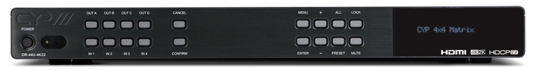 4 x 4 HDMI Matrix Switcher (4K, HDCP2.2, HDMI2.0, USB Power)