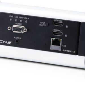 2 x HDMI, 1 x VGA over Single CAT5e/6/7 HDBaseT Table-Top Transmitter (Single LAN & PoH up to 100m)