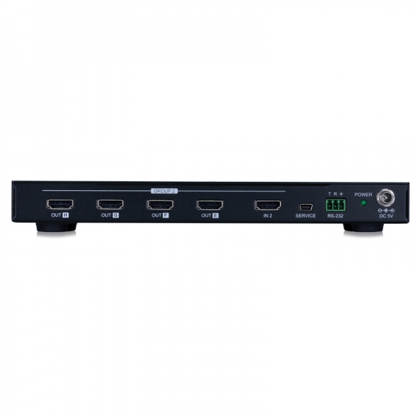 2 to 8 HDMI Distribution Amplifier & Switcher with System Reset