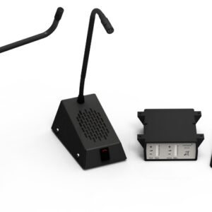 Securicom Speech Transfer System with Curved-Right microphone, Black
