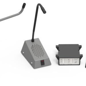 Securicom Speech Transfer System with Curved-Right microphone, Grey
