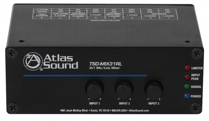 ATLAS TSD 3 INPUT MIC/LINE MIXER
