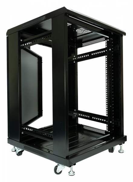15U 19" Rack c/w Locking Glazed Door