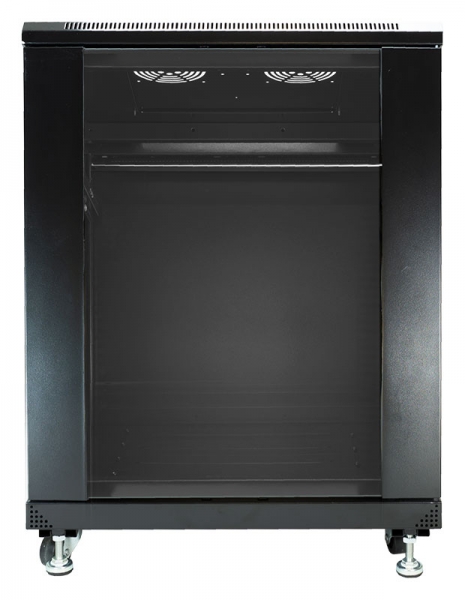 15U 19" Rack c/w Locking Glazed Door