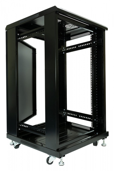 18U 19" Rack c/w Locking Glazed Door