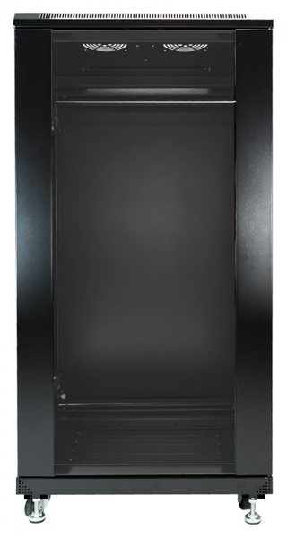 24u 19" Rack c/w Locking Glazed Door