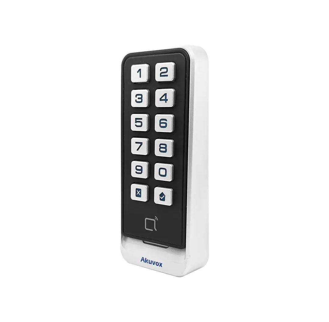 Akuvox AK-ACR-CRP11 access control keypad with numeric buttons, confirmation keys and contactless card reader