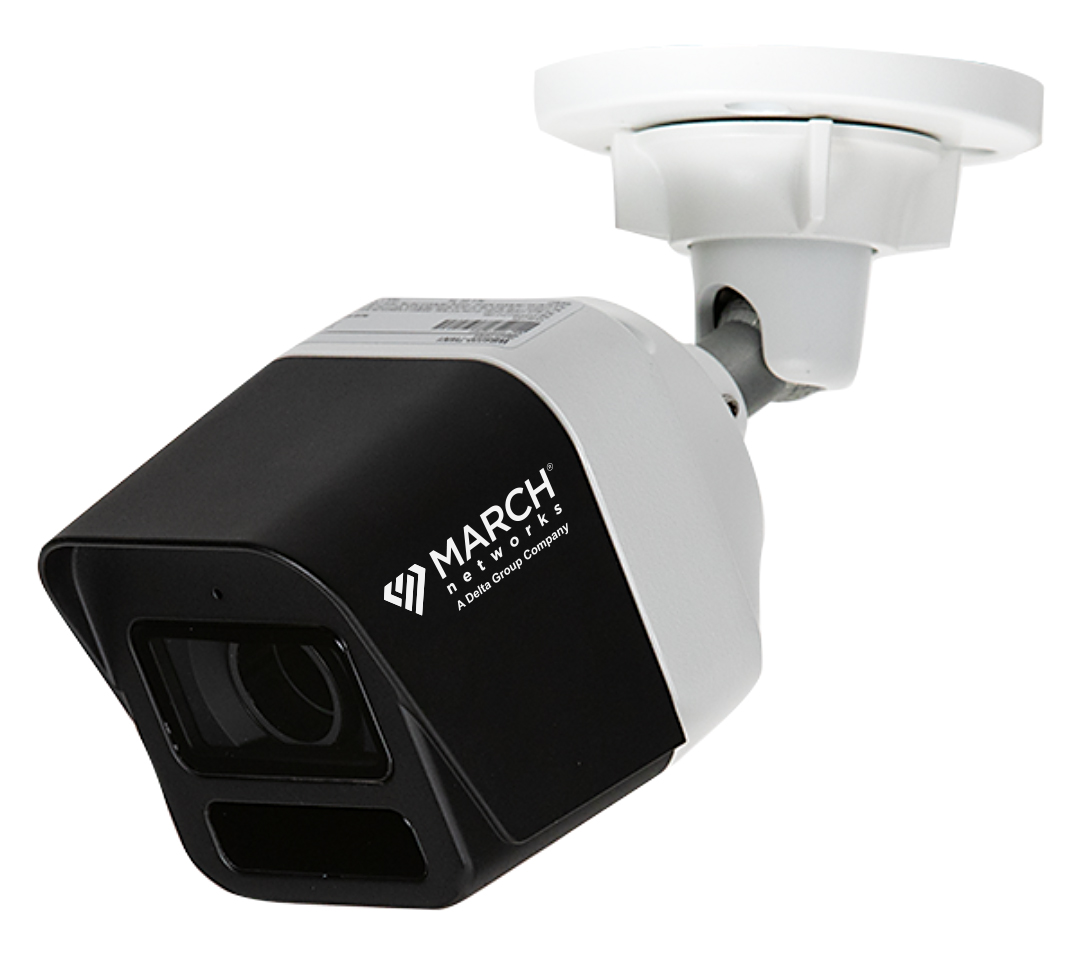 March Networks EL2 bullet security camera with adjustable wall or ceiling mounting bracket
