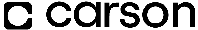 Carson logo in black on a transparent background