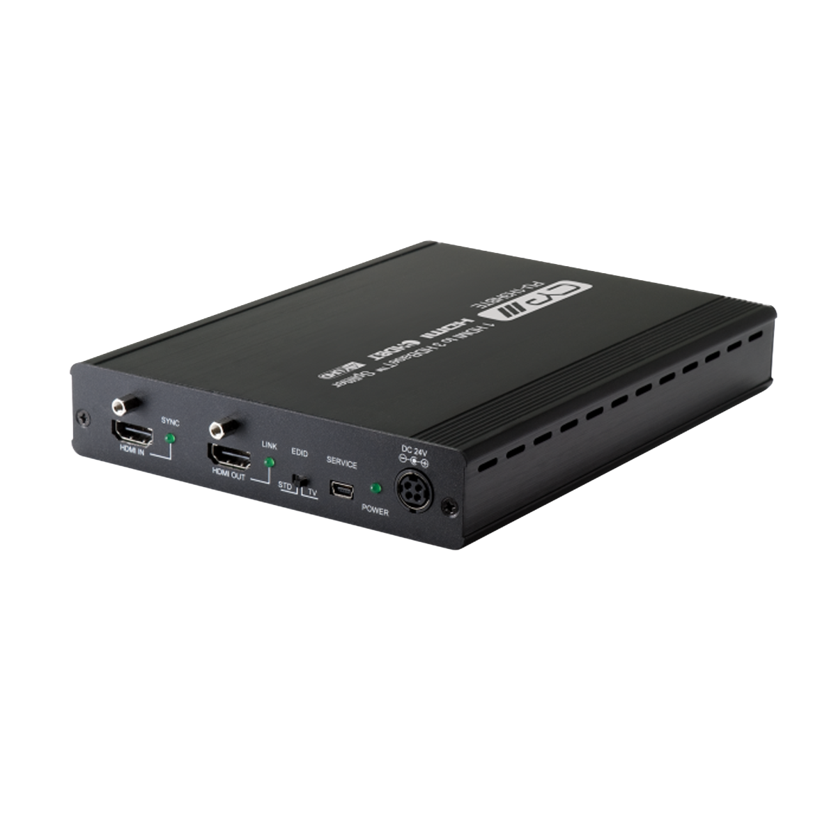 CYP PU-1H3HBTE HDMI extender unit with HDMI input and output, EDID controls, service port and 24V DC power connection