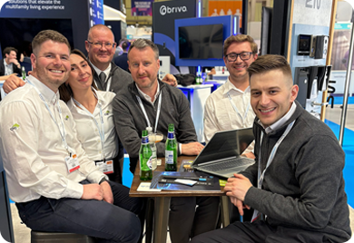 CIE Group team members at a TSE trade show stand